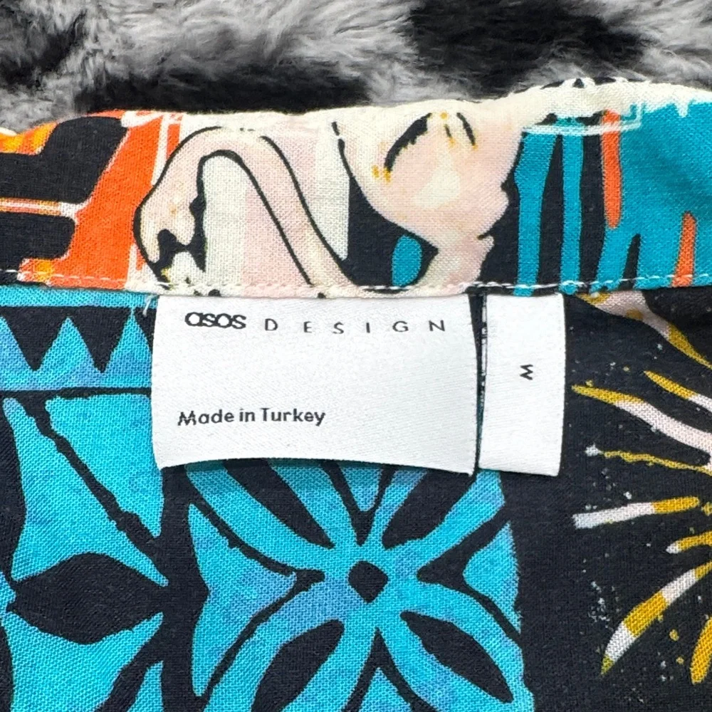 ASOS Multicolor Graphic Print Button Down Shirt - Picture 2 of 6